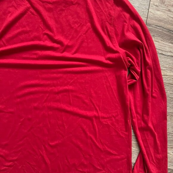 Cuddl Duds Red Long Sleeve Stretch Crew Neck Shirt Size Large - Picture 8 of 12
